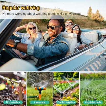WiFi Water Timer, Smart Solar Irrigation Controller, Programmable Sprinkler Timer with Rain Delay & Manual Override, for Garden, Lawn & Yard Drip System