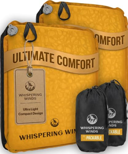 Whispering Winds Inflatable Seat Cushion - color: Dark Gold - 2pack, size: Large
