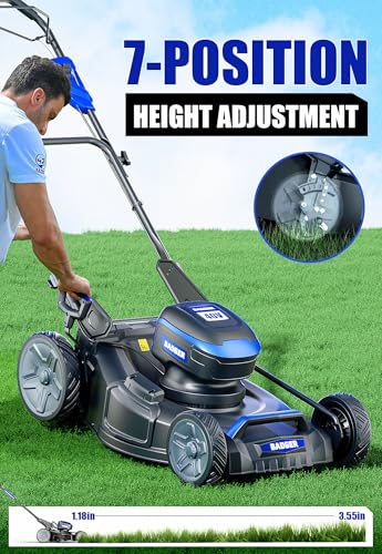 Wild Badger Power 40V 21-in Cordless Self-Propelled Lawn Mower, 2 Batteries - style: 40V 21" Self Propelled