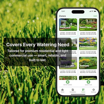 ImoLaza Outdoor Sprinkler Controller, 4-Zone Ultra WiFi Sprinkler Timer - color: Blue-4 Zone