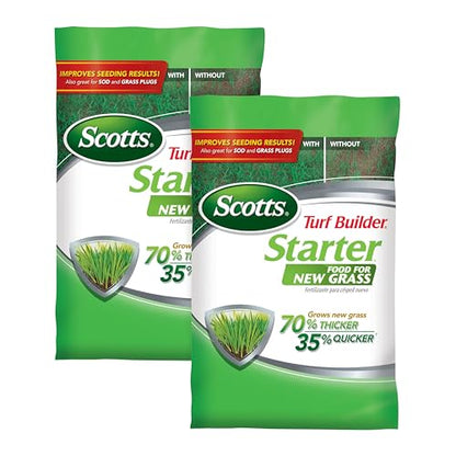 Scotts Turf Builder Starter Food for New Grass, 15 lbs. (2-Pack) - size: 5,000 sq. ft. (2-Pack), style: Standard
