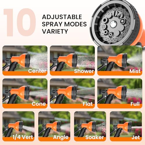 Retractable Garden Hose Reel, 1/2 in x 65 ft Wall Mounted Hose Reel - size: 65FT
