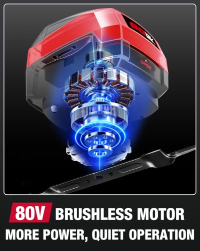 PowerSmart 80V 21-Inch Brushless Cordless Push Lawn Mower Steel Deck