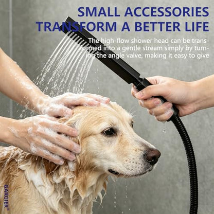 G1/2 IPS Shower Head Shut Off Valve - Brass, Black - color: Matte Black