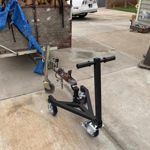 Trailer Dolly, Heavy Duty Trailer Mover with 2 Inch Hitch Ball (Black) - color: Black