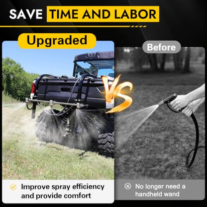 Boomless Sprayer Nozzle Kit for ATV/UTV, ATV Spot Sprayer, Width Up to 31FT