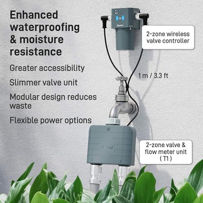 LinkTap T1 2-Zone Smart Hose Timer (Req. Gateway), Multiple Power Options - size: T1 timer only