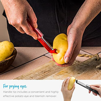 Dreamfarm Sharple Self-Sharpening Vegetable Peeler - Red - color: Red, size: Length: 18.2cm / 7.2”