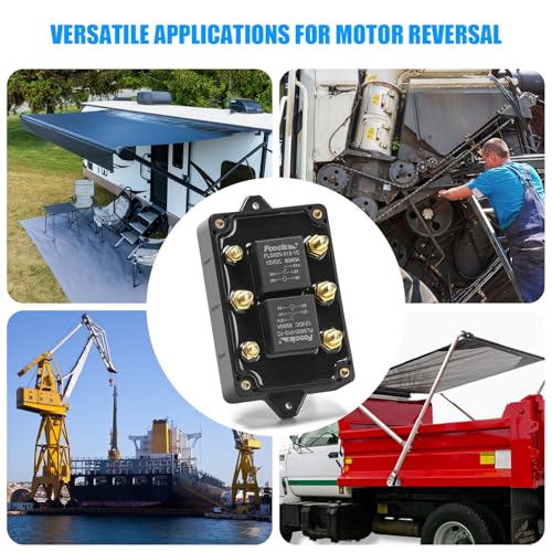 12V Forward and Reverse Relay Module Reliable Motor Control for Tarp Systems, Hoists, Winches, and More – Bidirectional Switch for AC/DC Motors