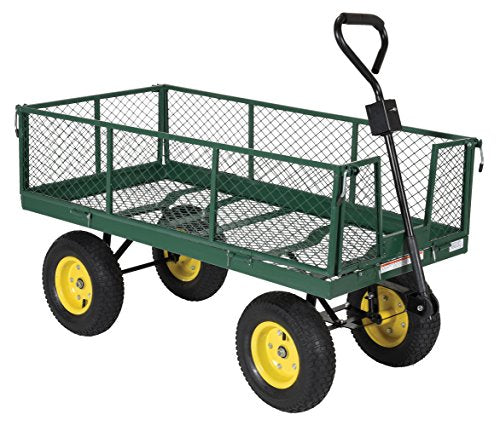 Vestil Cart With Fold-Down Sides - 48"Wx24"Dx26"H - size: 1000 lbs Load Capacity, 28-1/4" Height, 48" Length X 24" Width