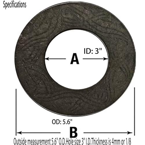 Replacement PTO Clutch DISC/Clutch Lining fits John Deere Rotary Cutter 2018 W44285 SW04543 Ford A-84011442 New Idea 527541 OD: 5.6" X ID: 3" (2pack)