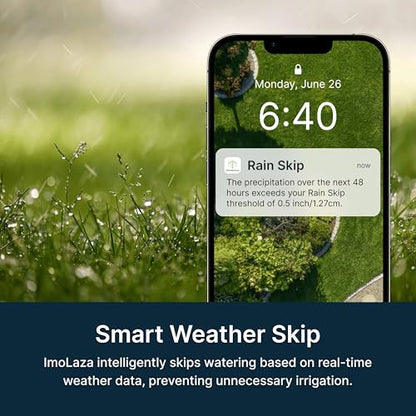 Indoor Smart Sprinkler Controller-ImoLaza Mini 8-Zone WiFi Auto Irrigation - color: White-8Z