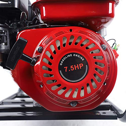 7.5hp 3-Inch Water Transfer Pump Portable Gasoline Water Pump High Pressure Lightweight Petrol Water Pump Drain Pool Flood Irrigation Flooded Basement 60m3/h Flow Rate