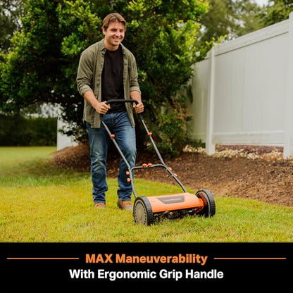 LawnMaster LMRM1401 Push Reel Lawn Mower 14-Inch 5-Blade - size: 14-Inch
