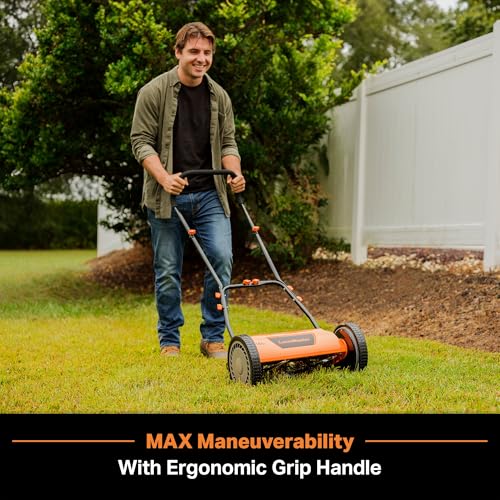LawnMaster LMRM1401 Push Reel Lawn Mower 14-Inch 5-Blade - size: 14-Inch