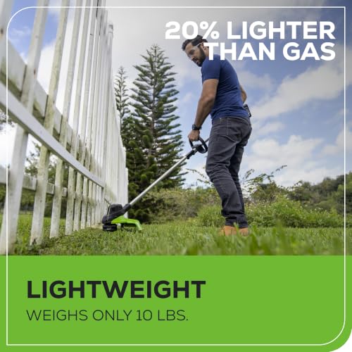 Greenworks 48V (24V x 2) 15" Cordless String Trimmer, (2) 2.0 Ah Batteries - style: 15" (2 x 2Ah)