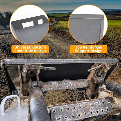 YINTATECH 1/2" Universal Skid Steer Quick Attach Mount Plate - style: 1/2" Skid Steer Plate& Adapter