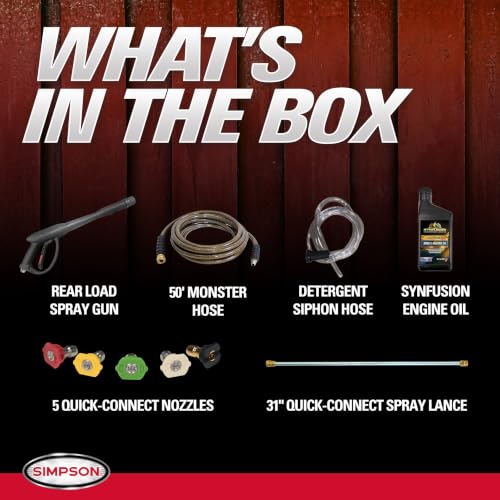 Simpson PowerShot 4400 PSI Gas Pressure Washer, 4.0 GPM, CRX 420cc Engine - style: 4400 PSI