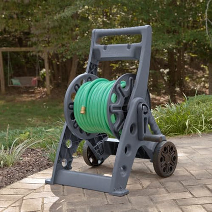 Liberty Basics 514-G Two Wheel Resin Hose Cart, Gray