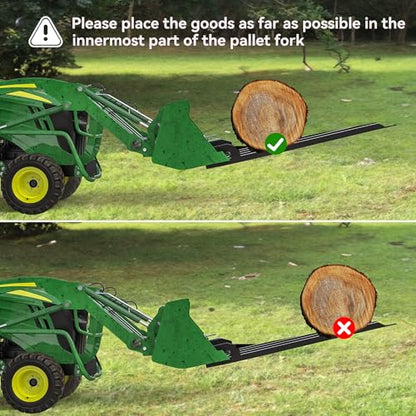 YITAMOTOR 2500lbs Clamp on Debris Forks Fits 48" Tractor Bucket Loader - size: 5 Debris Forks