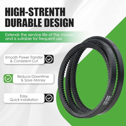139-2399 Mower Deck Belt, Traction Drive Cogged Belt Fit for Toro TimeCutter & Exmark Quest 74683 74685 74687 74690 74691QZE725GKC42200 QZE725GKC50200 Lawn Mowers - size: 0.5" x 59"