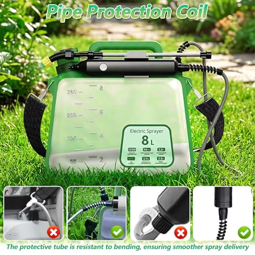 2 Gallon Battery Powered Garden Sprayer,2025 Upgraded Electric Garden Sprayer with 3 Mist Nozzles,Adjustable Shoulder Strap & Retractable Wand,Electric Spray Bottle,Battery for Lawn,Yard - style: Original Version