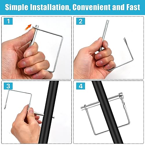 40 PCS Square Trailer Hitch Pin, Safety Carbon Steel Wire Shaft Locking Pin, 1/4 Inch Diameter Coupler Pin PTO Pin for Farm Lawn Garden Wagons Towing - size: 0.23 inches x 3.03 inches