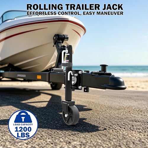 1200lbs Boat Trailer Jack with Wheel,10" Lift, Utility Trailer Jack