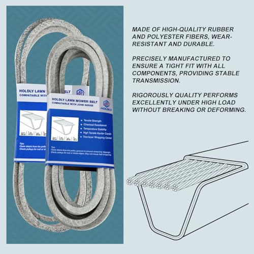 Holdly 110-6892 Deck Belt 1/2 x 140'', Mower Belt for Toro 110-6892 Ariens Gravely 07200107 50'' Decks, Fits Toro TimeCutter Z5000, Z5020, Z5030, Z5035, Z5040 Z5060 - size: 110-6892