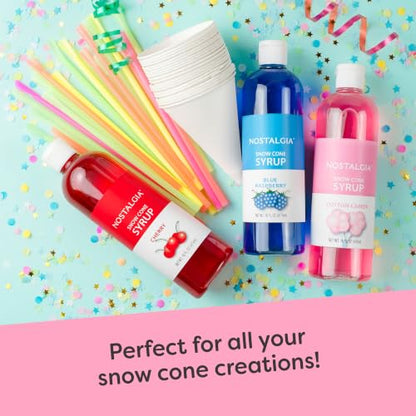 Nostalgia Snow Cone Shaved Ice Machine - Makes 20 Icy Treats - Includes 1 Reusable Plastic Cup - Retro Red - color: Red, style: Single Serve