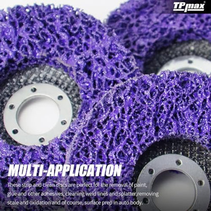 4-1/2" x 7/8" Strip Disc 5Pk Rust & Paint Removal for Angle Grinder - style: 4-1/2" x 7/8''