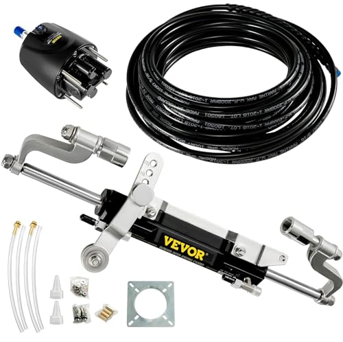 VEVOR Outboard Hydraulic Steering Kit, Hydraulic Steering Cylinder, Hydraulic Outboard Steering Kit - size: 300HP