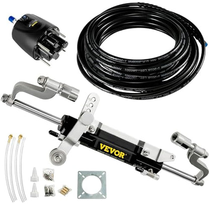 VEVOR Outboard Hydraulic Steering Kit, Hydraulic Steering Cylinder, Hydraulic Outboard Steering Kit - size: 300HP