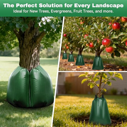 20 Gallon Tree Watering Bag 1Pc, Slow Release Drip Irrigation for New Trees, Durable PVC Deep Root Watering Device for Water Saving, Garden & Orchard
