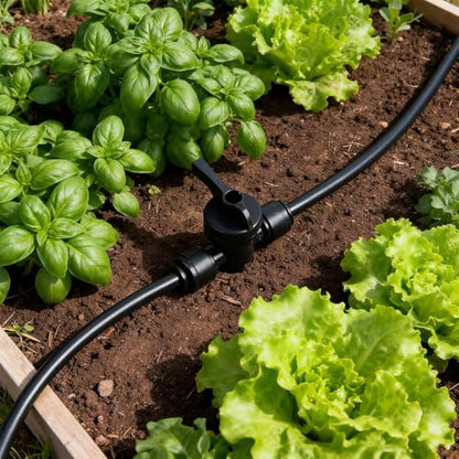 Quick Connect 1/4" Drip Irrigation Shut Off Valve Fitting: 10 Pieces Push to Fit Drip Line Shutoff Valve Parts for 1/4-Inch Tubing Leak Free Dripline Hose Connectors for Garden Watering System - size: 1/4" Valve-10P