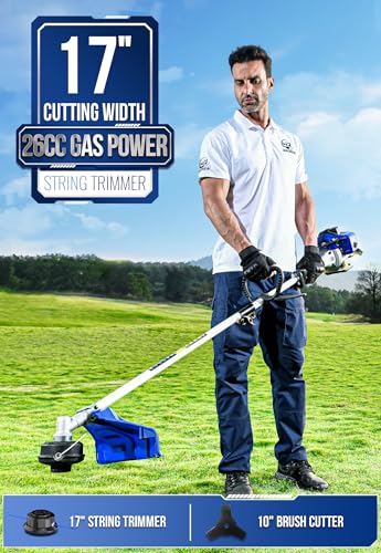 Wild Badger Power Gen2 26cc Gas String Trimmer, 17-in 3-in-1 Combo
