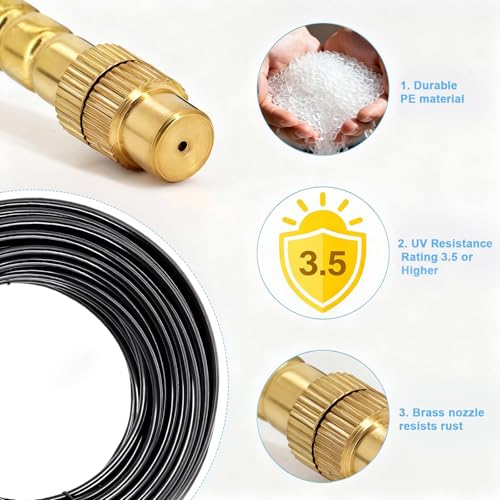 Thiswing 100FT 360° Adjustable Irrigation System for Garden - size: 100 FT