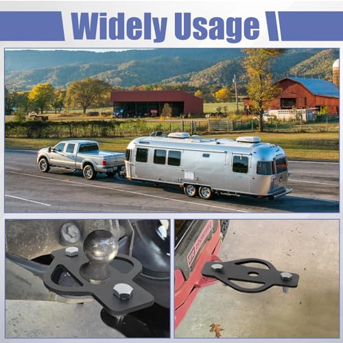 3-Way Trailer Hitch Adapter, Steel Hook Mounting with Bolts