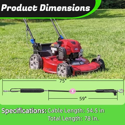 133-1998 Brake Cable for Toro 30" TimeMaster Lawn Mowers - size: 133-1998