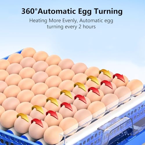 Automatic Eggs Incubator, Large Incubators for Hatching Eggs | Automatic Egg Turning & Temperature Control, Poultry Hatcher Machine for Chicken Duck Goose Quail Bird (192 Eggs) - size: 192 Eggs