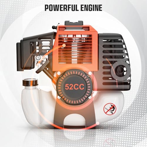 52cc 6-in-1 Gas Weed Wacker/String Trimmer w/Hedge Trimmer & Pole Saw