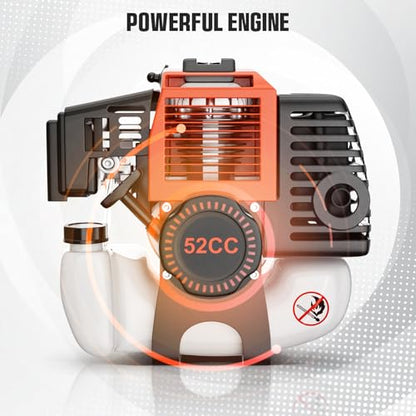 52cc 6-in-1 Gas Weed Wacker/String Trimmer w/Hedge Trimmer & Pole Saw