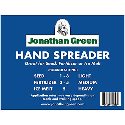 Jonathan Green Hand Broadcast Lawn Spreader - Covers Up to 1,500 Sq Ft - size: No Size