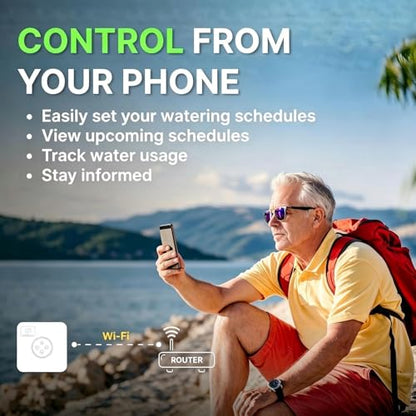 ImoLaza 12 Zone WiFi Smart Sprinkler Controller, ET Master Irrigation Timer - color: White-12 Zone