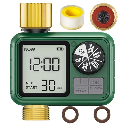 Water Timer for Outdoor Garden Hose, Sprinkler Timer for Garden - style: 1 Brass Outlet