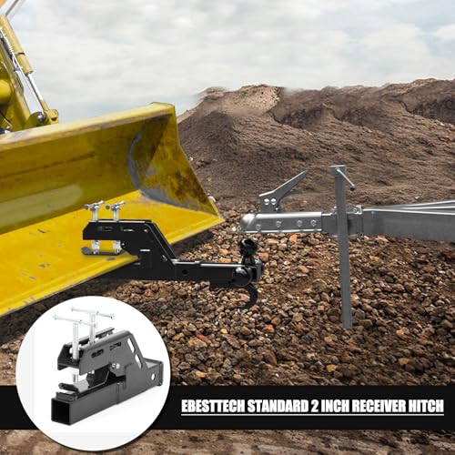 Tractor Bucket Trailer Hitch Attachments Black - color: black