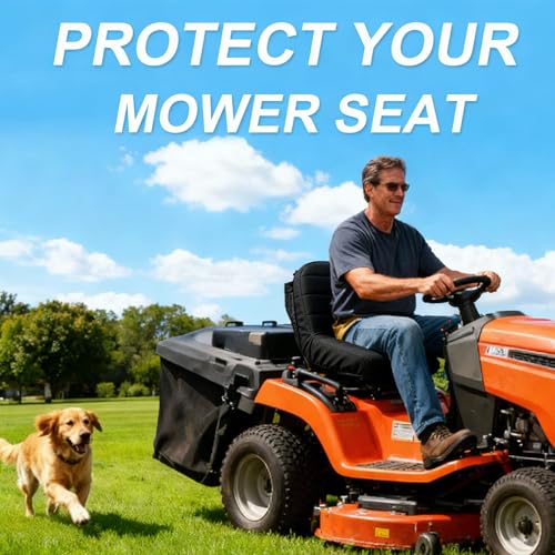 Tractor Seat Cover Compatible with Husqvarna Riding Lawn Mower (Medium) - color: Black, size: Medium