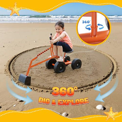 Albott Ride On Sand Digger Excavator Toys - color: Orange