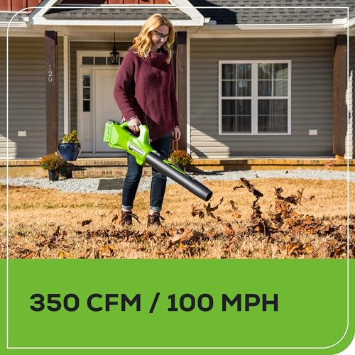 Greenworks 40V 13 in String Trimmer & 350 CFM Blower Combo, 2.0 Ah Battery - size: New Combo (Trimmer + Blower + Spools), style: String Trimmer