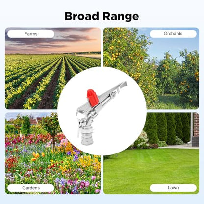 Agriculture Irrigation Spray Gun Sprinkler Large-Area 360° Adjustable Watering (2'' Update) - color: 2'' Update
